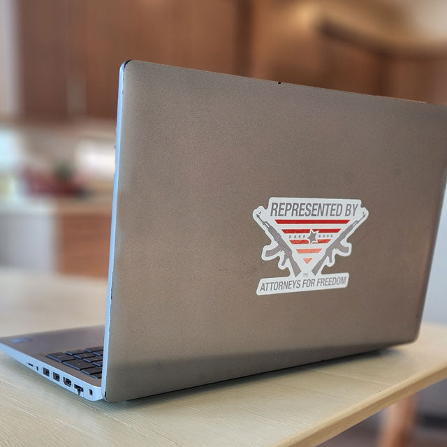 Represented by Attorneys For Freedom Sticker