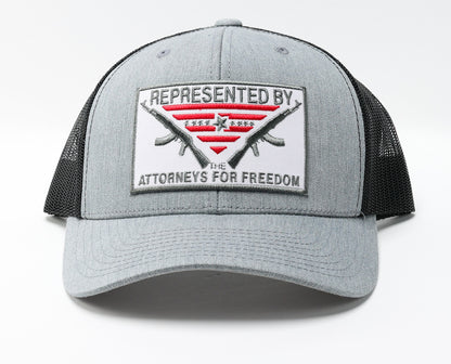 Represented By The Attorneys For Freedom Patch Trucker Hat