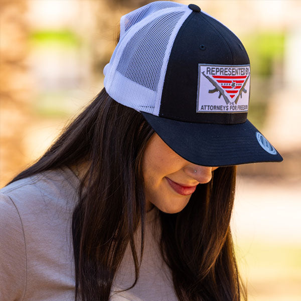 Represented By The Attorneys For Freedom Patch Trucker Hat