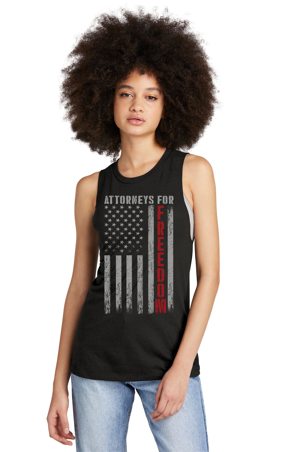 Women's Attorneys For Freedom Flag Muscle Tank